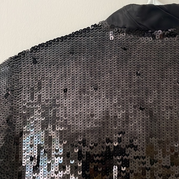Vintage Club Monaco black sequinned bolero jacket Size XS - Picture 4 of 9